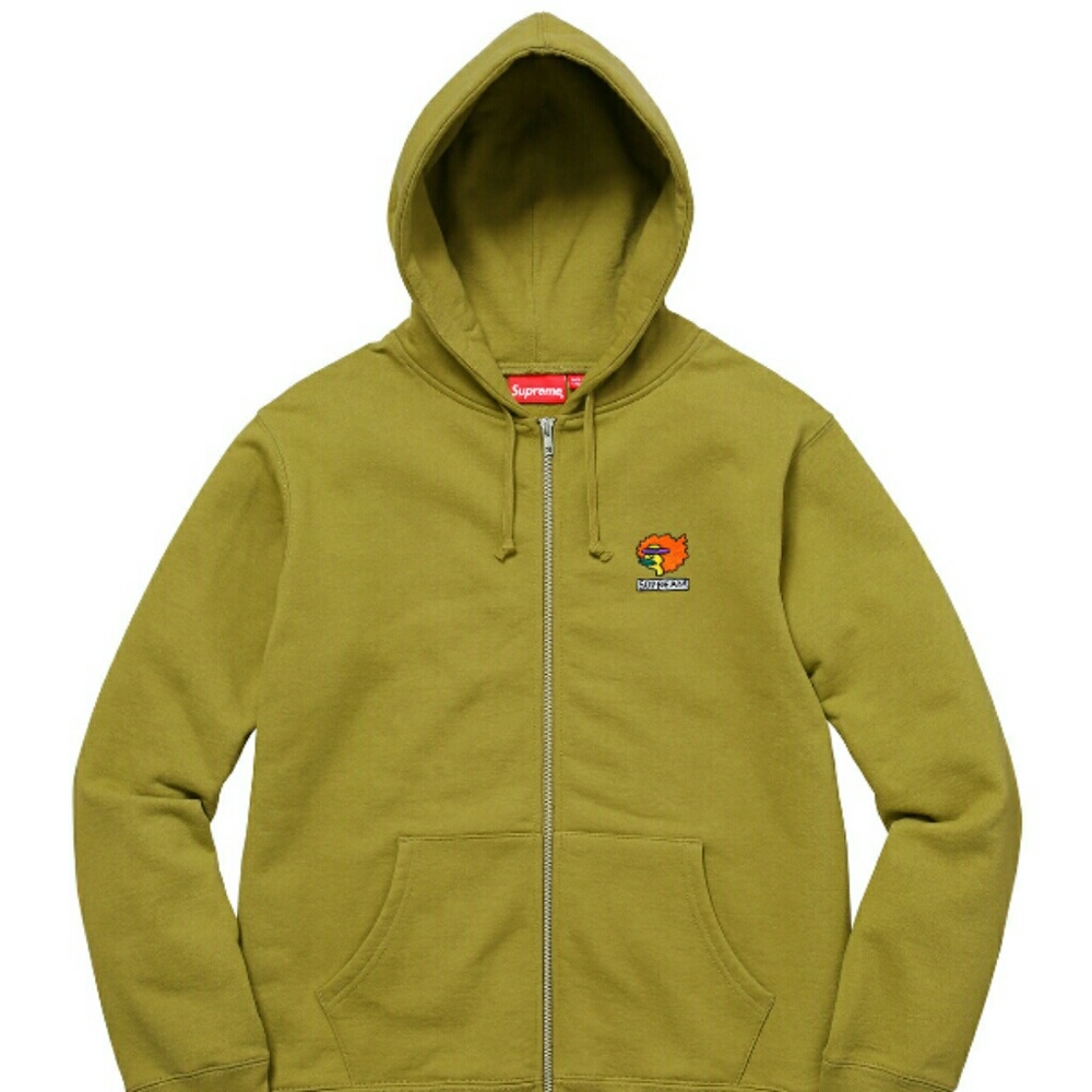 Supreme Gonz Ramm Zip Up Hoodie Green FW17
